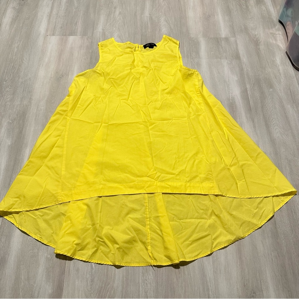 Melissa Paige Yellow Sleeveless Tunic Shirt Sz M